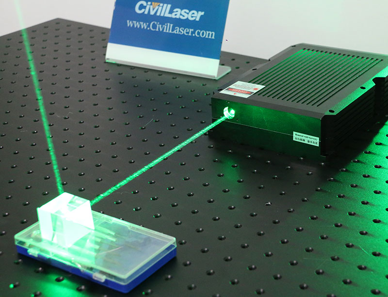 High precision 530nm±0.5nm 3.5W  Near TEM00 Green Diode Laser System - Click Image to Close